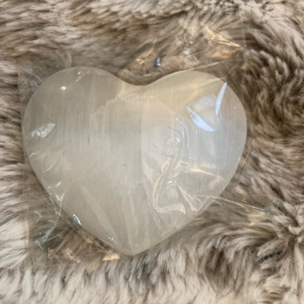 Selenite Heart Crystal